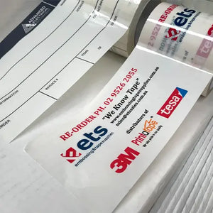 Perforated "Rip Stick" custom printed Label Tape is available here, for Australia Wide Delivery
