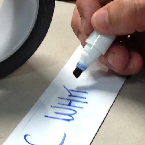 Write on our White Faced Magnetic Tape with Whiteboard Markers