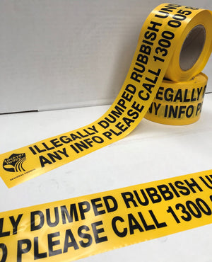 We supply Double Sided Custom Printed Barrier Tape Australia Wide