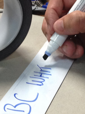 Write on our White Faced Magnetic Tape with Whiteboard Markers