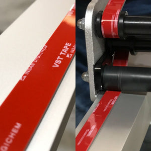 Custom die-cut narrow width high-bond double-sided VST Acribond tape for security seals.