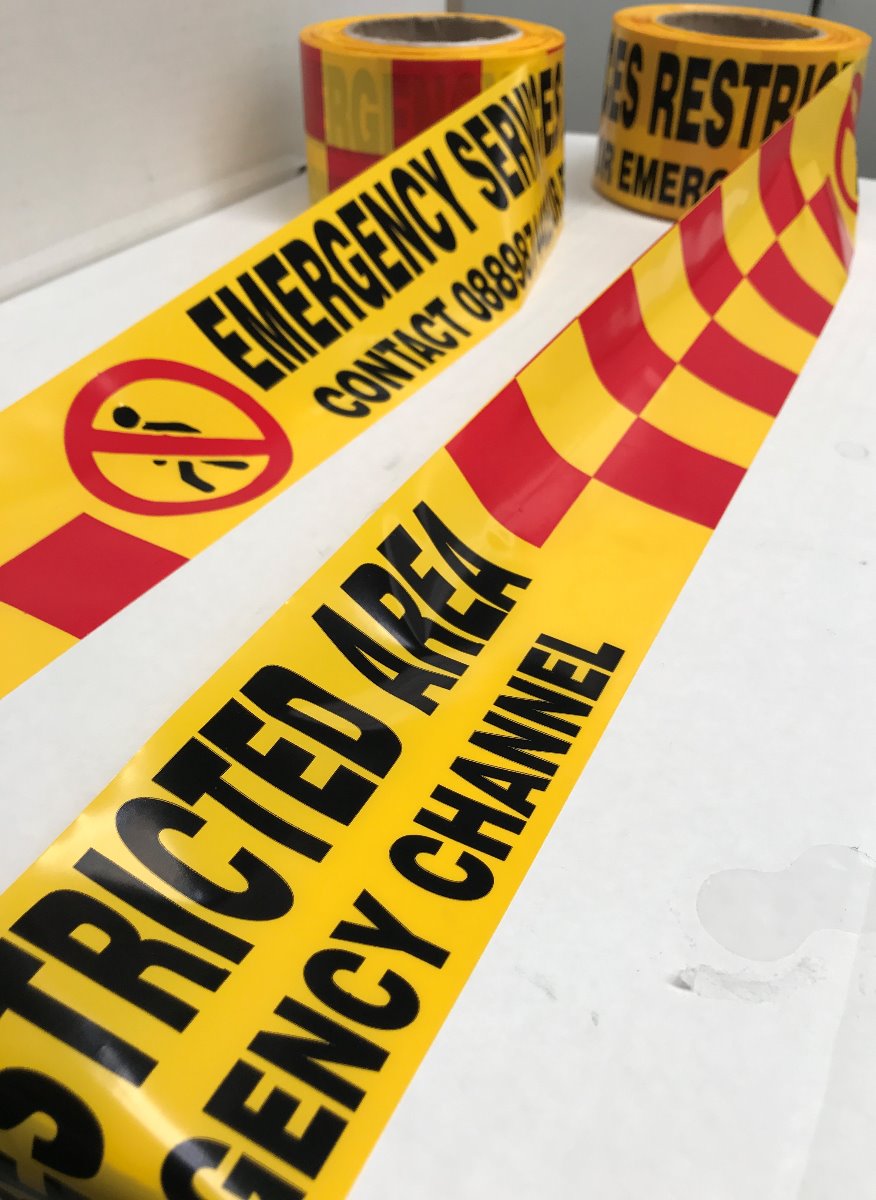 Restricted Area Custom Print Barrier Tape