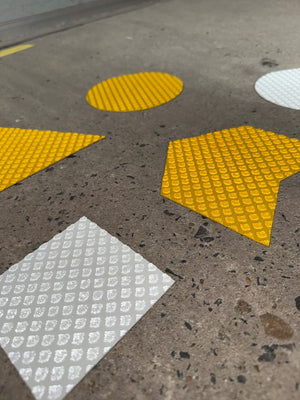 Examples shown here of what we can do include Triangles, Circles, Squares & Chevrons in all shapes & sizes !