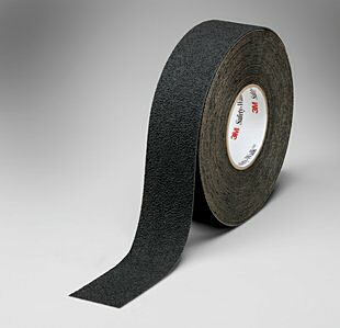 We supply Black Resilient Non Slip Tape for use where it may come into contact with bare feet to prevent grazes