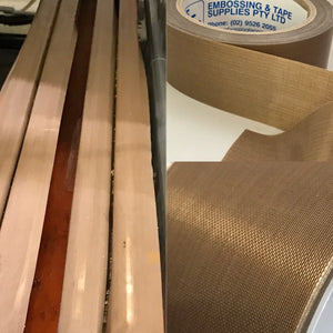 Brown Woven (Teflon Tape) is used in Roller Skating Derby's (Roller Derby) to protect floors from being damaged when Roller Skaters - Players fall over
