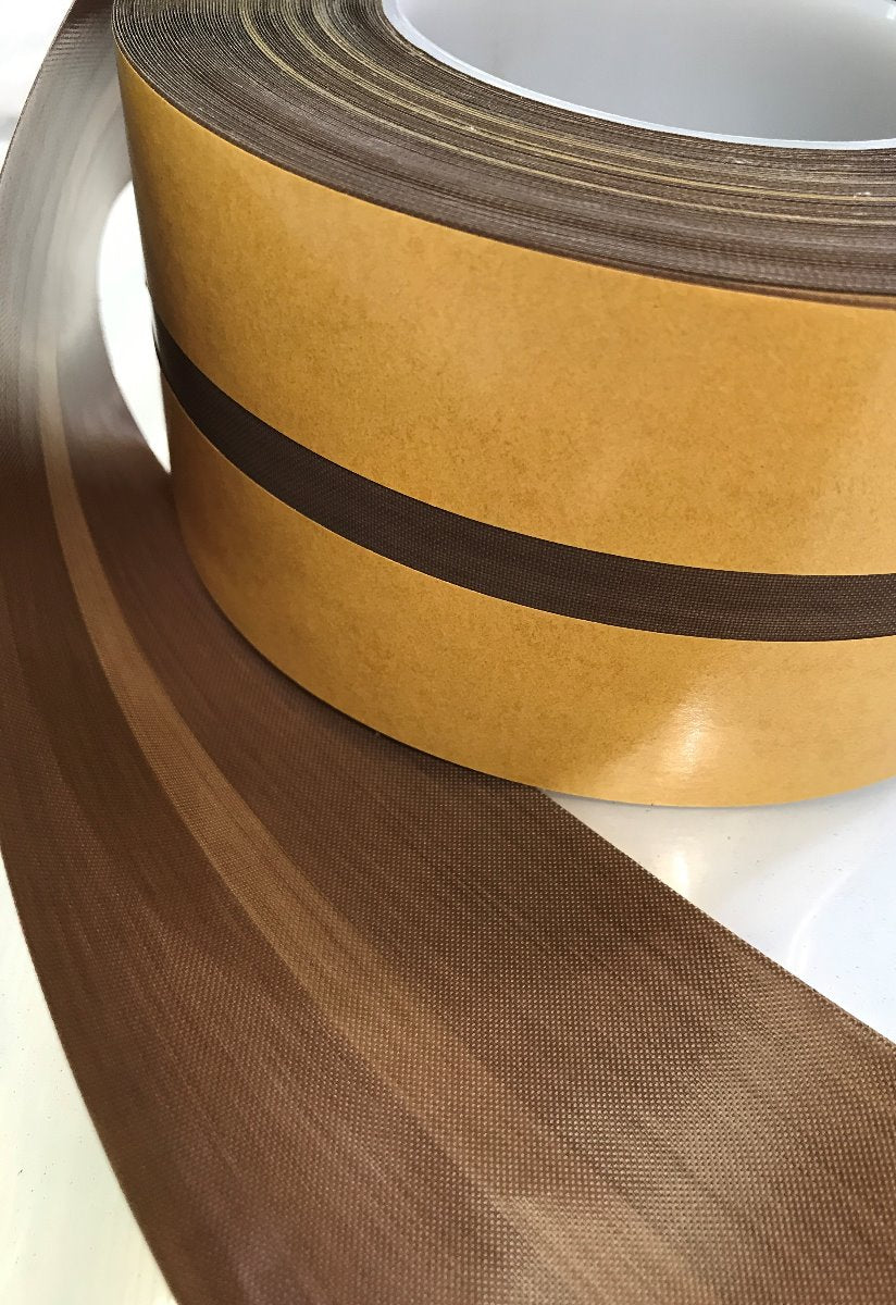 Teflon Adhesive Edged Zone Tape has custom sized strips of adhesive on the outer edges, leaving a non-adhesive free area in the middle.