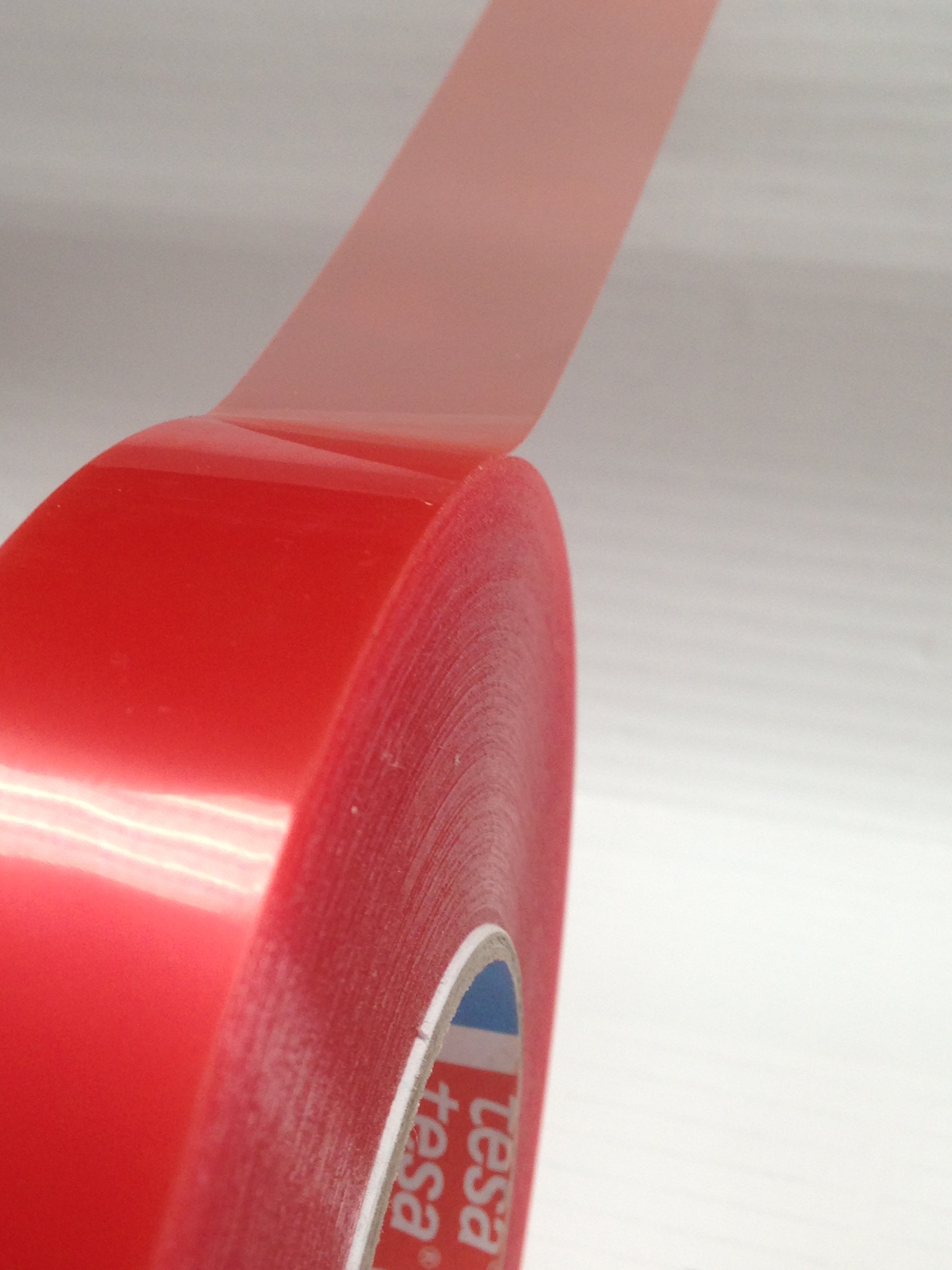 Tesa Clear 4965 Double Sided Tape with a Red Liner
