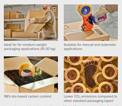Tesa 60400 Packaging Tape Made from Eco Friendly renewable Sources