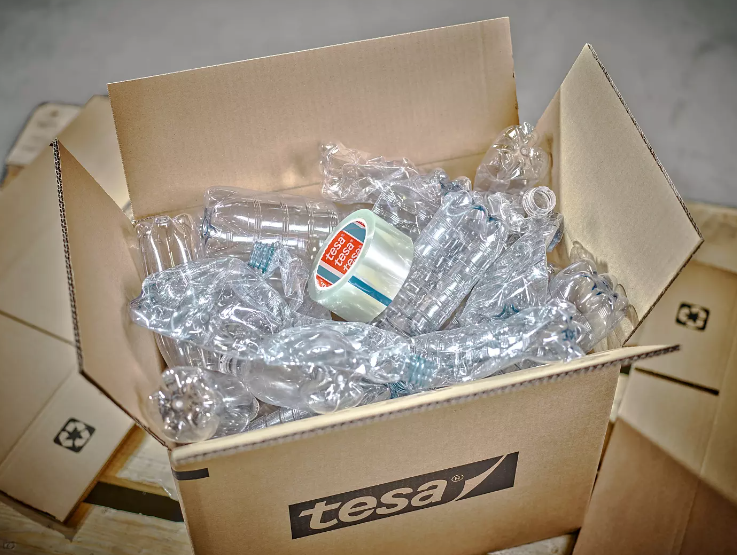 Tesa 60412 Eco Friendly Tape - made from 70% recycled PET plastic is available here for Australia Wide Delivery