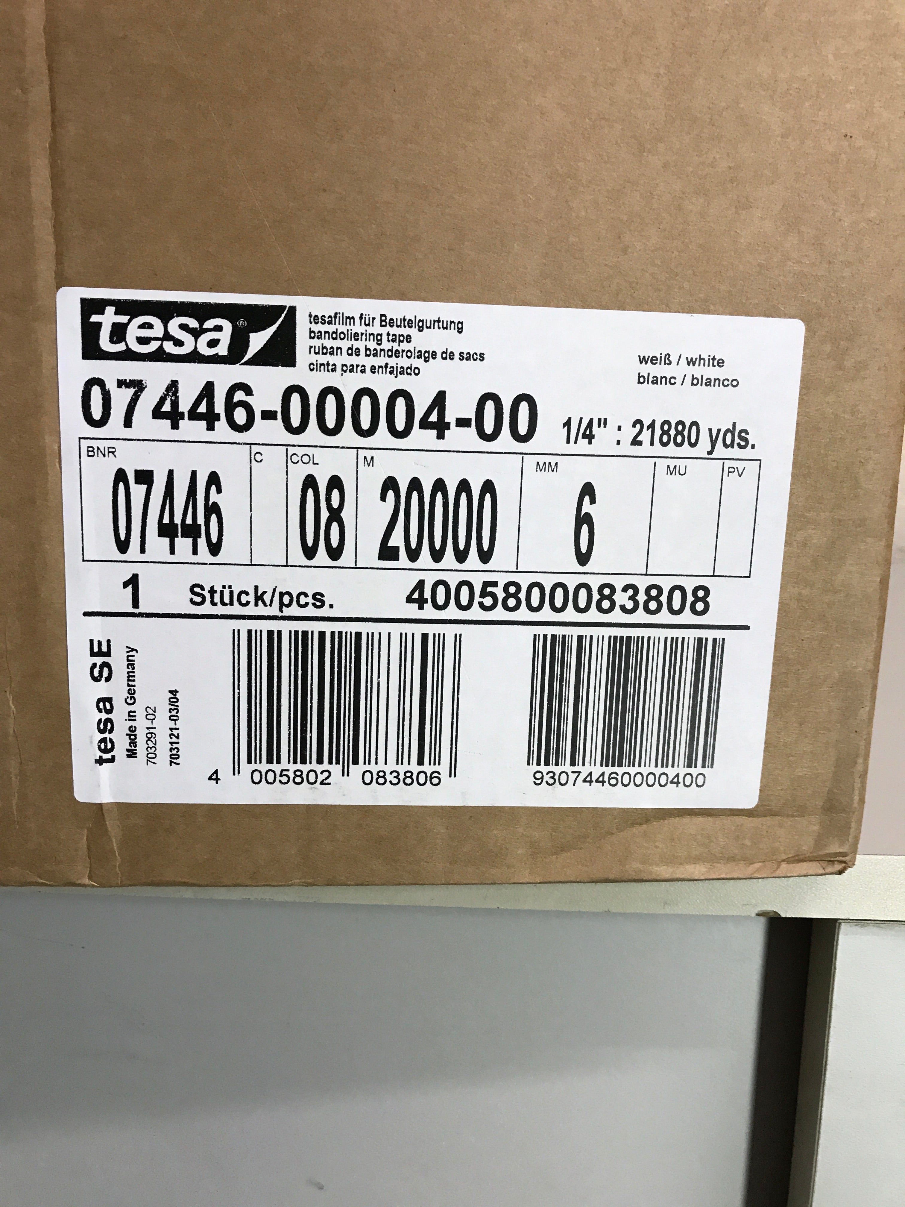 Tesa 7446 "Belting Tape" - 6mm x 20