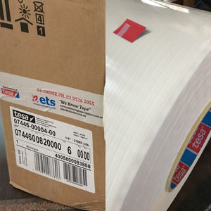 Tesa 7446 Easy Tear Tape is available in bobbin wound rolls - 6mm x 20,000mtr