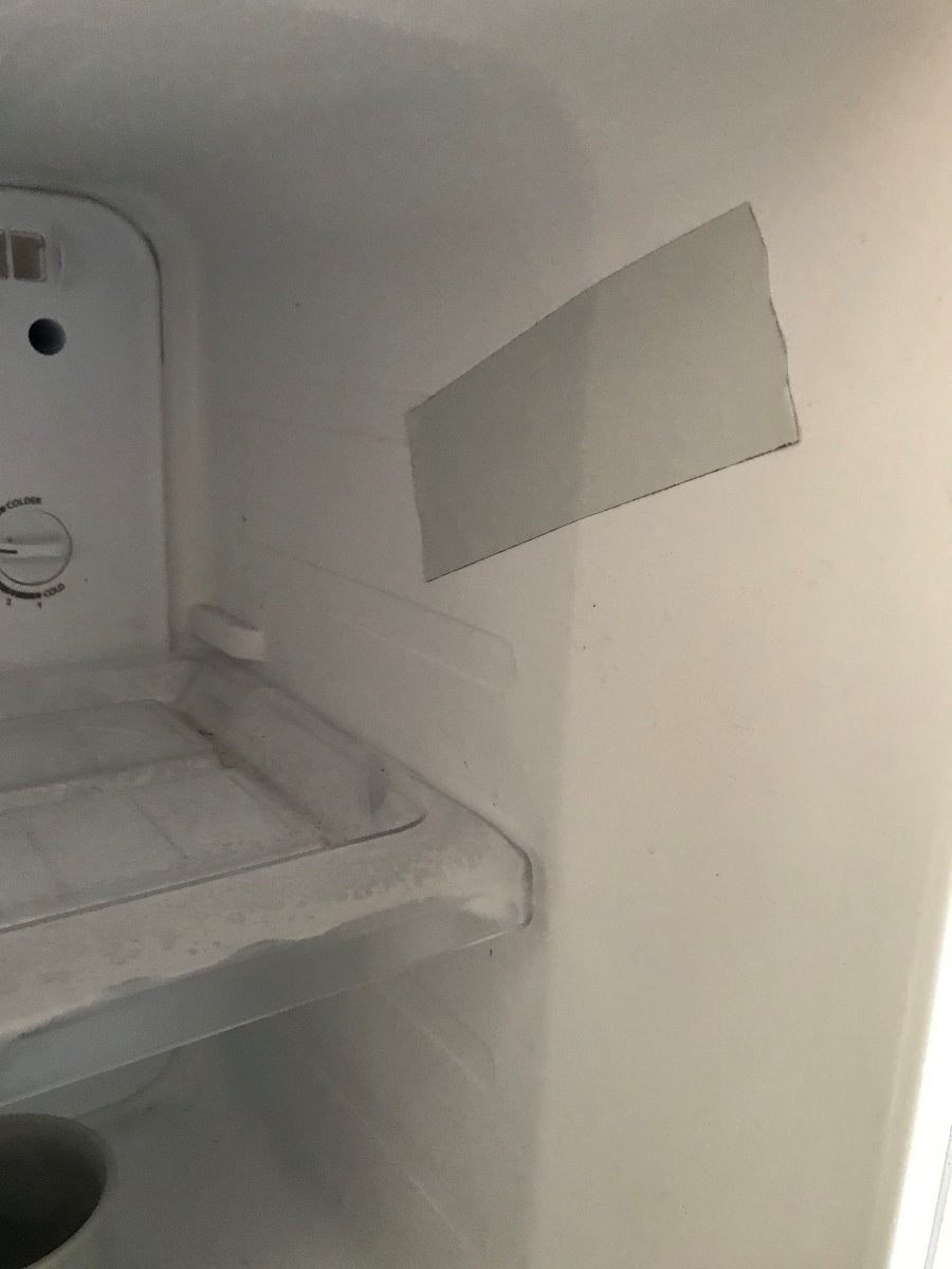 White Fridge Repair Tape is easy to apply to cold damp surfaces. Will fix Cracks