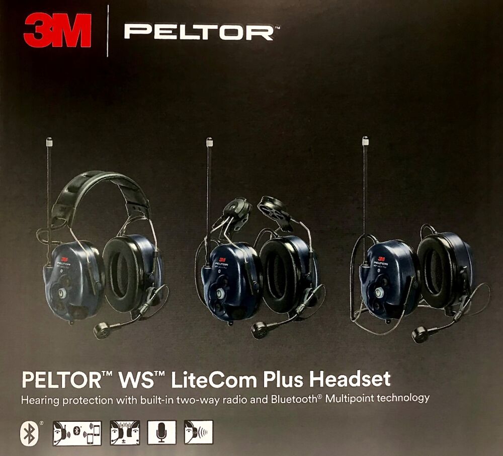 3M Peltor WS LiteCom Plus - Class 5 Hearing Protection + 2 Way