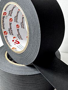 Matte Black Masking Tape is designed for use in; film, movie, theatre, photography, exhibition, display, live performances, anywhere that it is essential to block out light. 
Order Online Here For Australia Wide Delivery