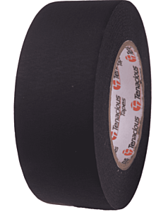 Matte Black Masking Tape is designed for use in; film, movie, theatre, photography, exhibition, display, live performances, anywhere that it is essential to block out light.