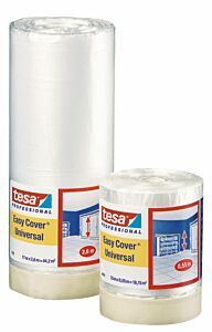  Masking film with slightly creped adhesive paper tape -   Tesa 4368 Easy Cover (Drop Sheet Masking System)