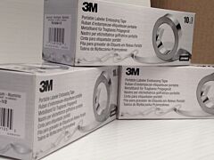 Aluminium Embossing tape to make Labels & Tags that is used with the Rhino 1011 Metal Labelmaker