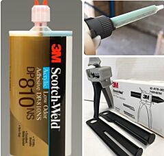 Everything you need  to get started using 3M DP810 Low Odor Acrylic Adhesive is all on the 1 page ( DP810, green Mixing Nozzles, EPX Plus II Applicator). Order Online Here for Australia Wide Delivery 