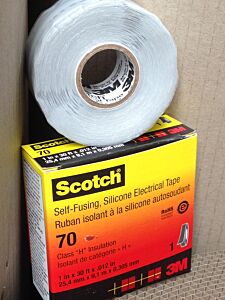 3M Scotch 70 Silicone Rubber Tape  - 25mm x 9mtr
