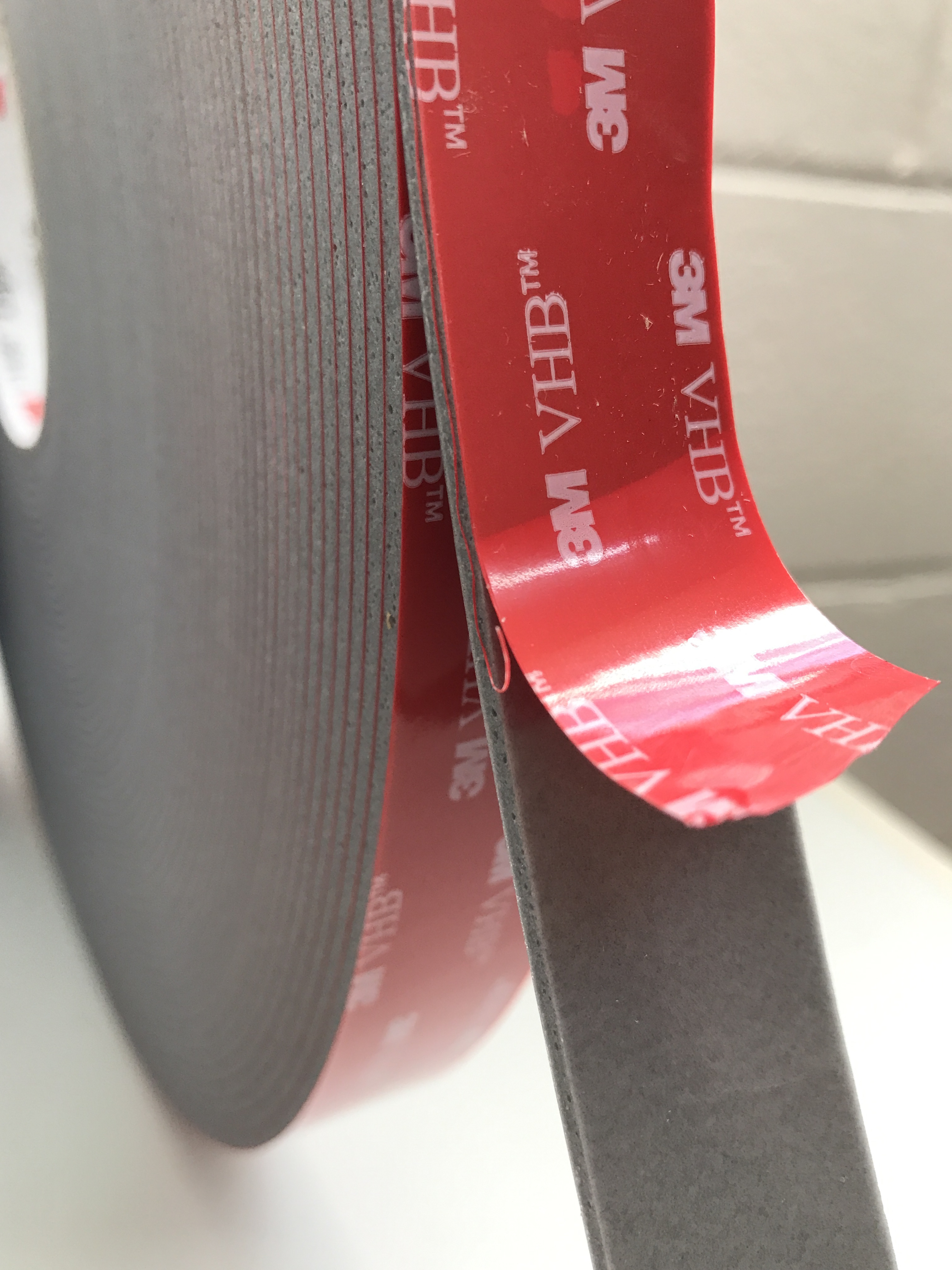 3M Grey VHB double sided tape - 4991 (with a red liner)