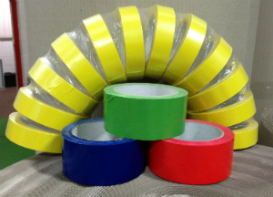 We stock a wide range of colours & sizes of our coloured pvc tape / coloured packaging tape