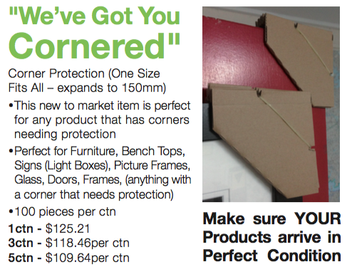 Our Expandable Corner Protection Pieces Protect a wide range of products