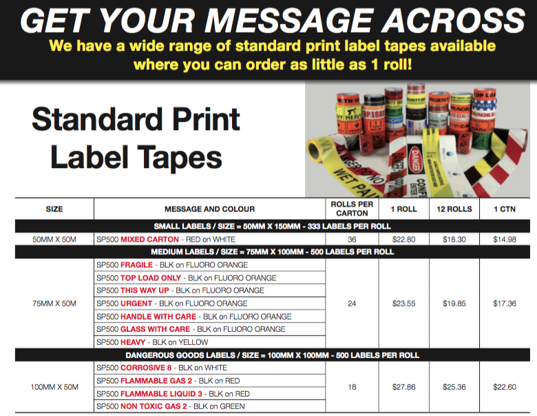 Label - Message Tape
