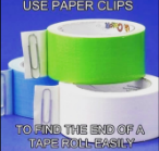 Using this trick will always help you find the start of a roll of tape